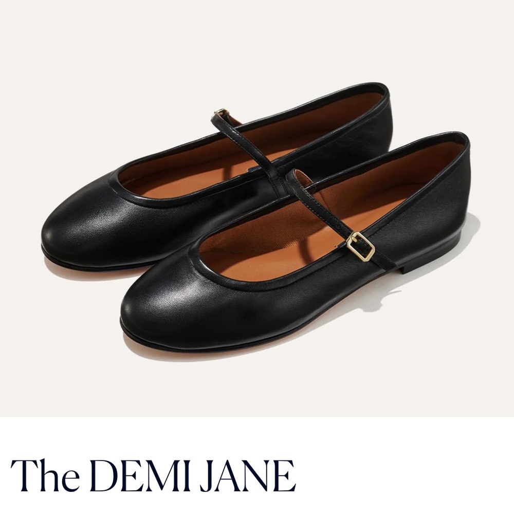 Margaux Black Demi Jane Flats